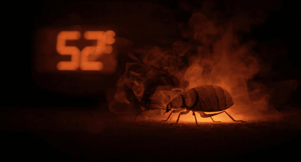 52 מעלות - הדברת פשפש המיטה בחום - חום של 52 מעלות