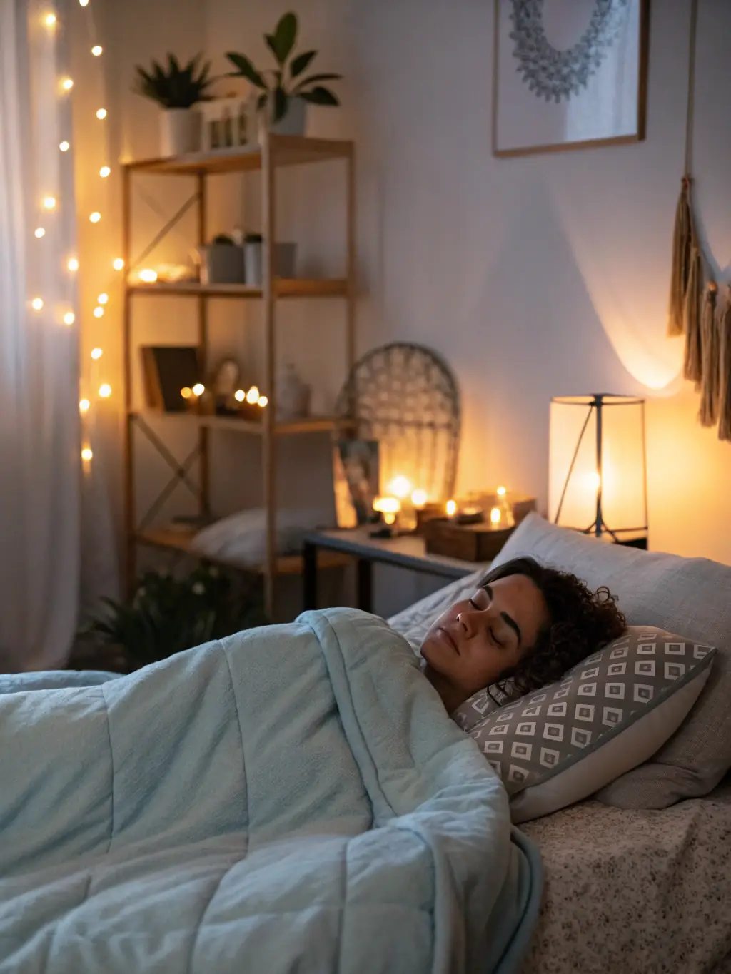 אישה ישנה לאחר ביצוע הדברת פשפש המיטה בחום 